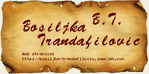 Bosiljka Trandafilović vizit kartica